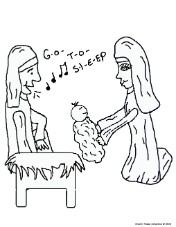 The Birth of Jesus Coloring Pagess